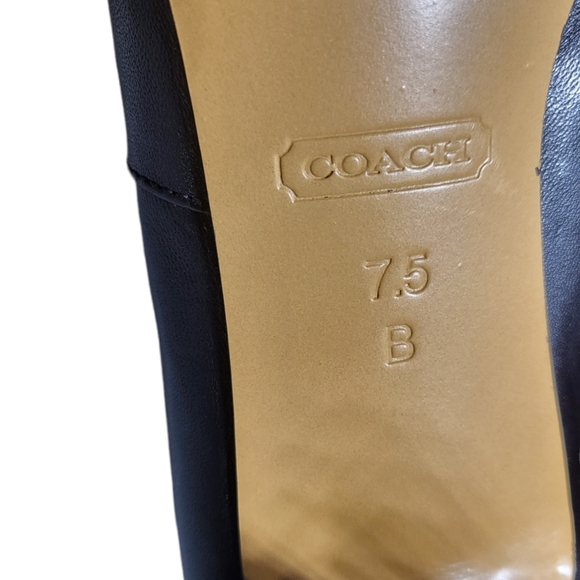 Black Ankle Booties Coach Salene Soft Leather with Stilleto Heels - Picture 10 of 11